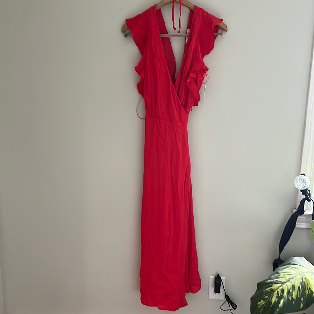 NWT Willow and Clay red wrap dress size Small